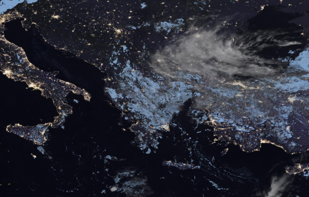 Τελευταία δορυφορική εικόνα νεφοκάλυψης