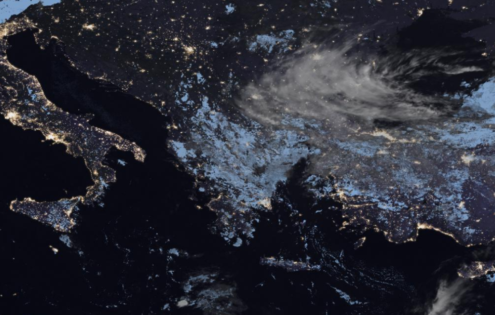 Τελευταία δορυφορική εικόνα νεφοκάλυψης