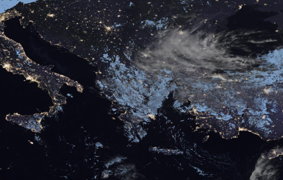 Τελευταία δορυφορική εικόνα νεφοκάλυψης