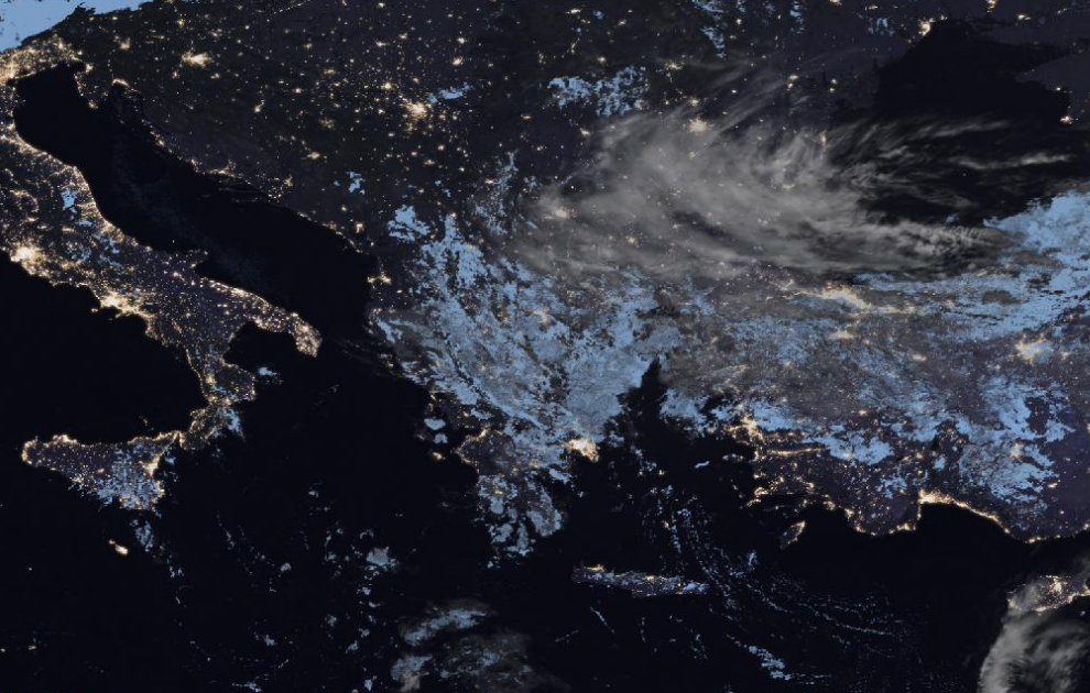 Τελευταία δορυφορική εικόνα νεφοκάλυψης