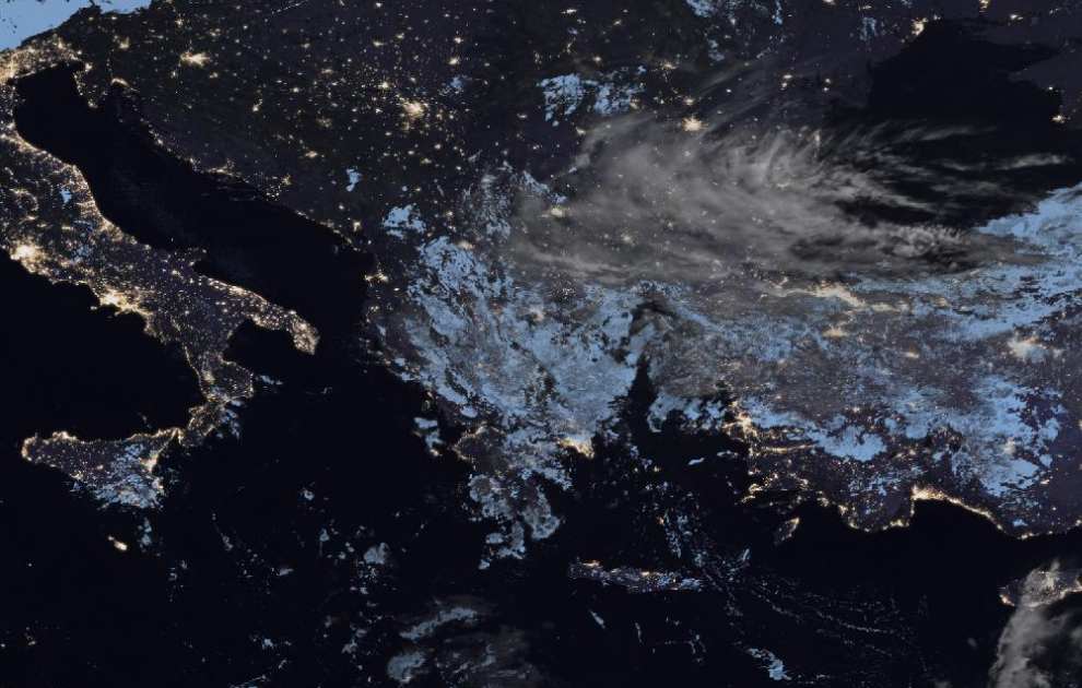 Τελευταία δορυφορική εικόνα νεφοκάλυψης