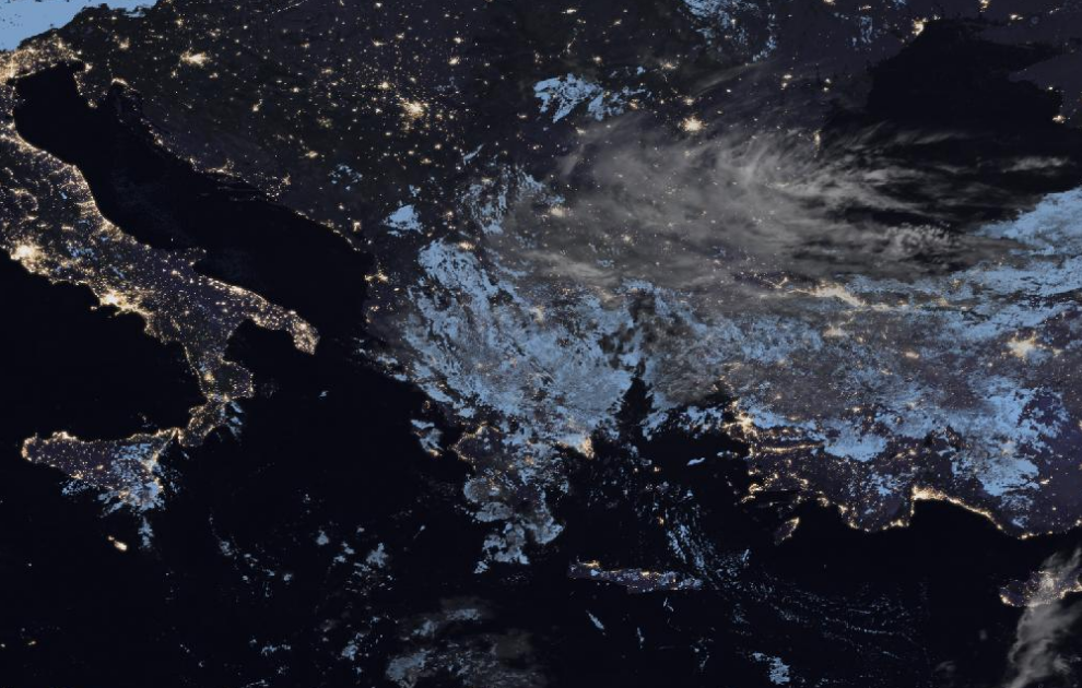 Τελευταία δορυφορική εικόνα νεφοκάλυψης