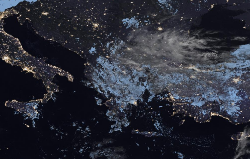 Τελευταία δορυφορική εικόνα νεφοκάλυψης