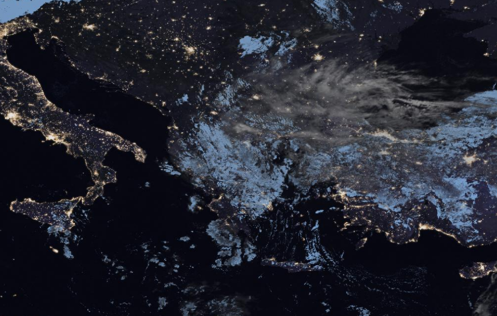 Τελευταία δορυφορική εικόνα νεφοκάλυψης