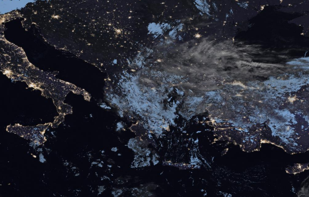 Τελευταία δορυφορική εικόνα νεφοκάλυψης