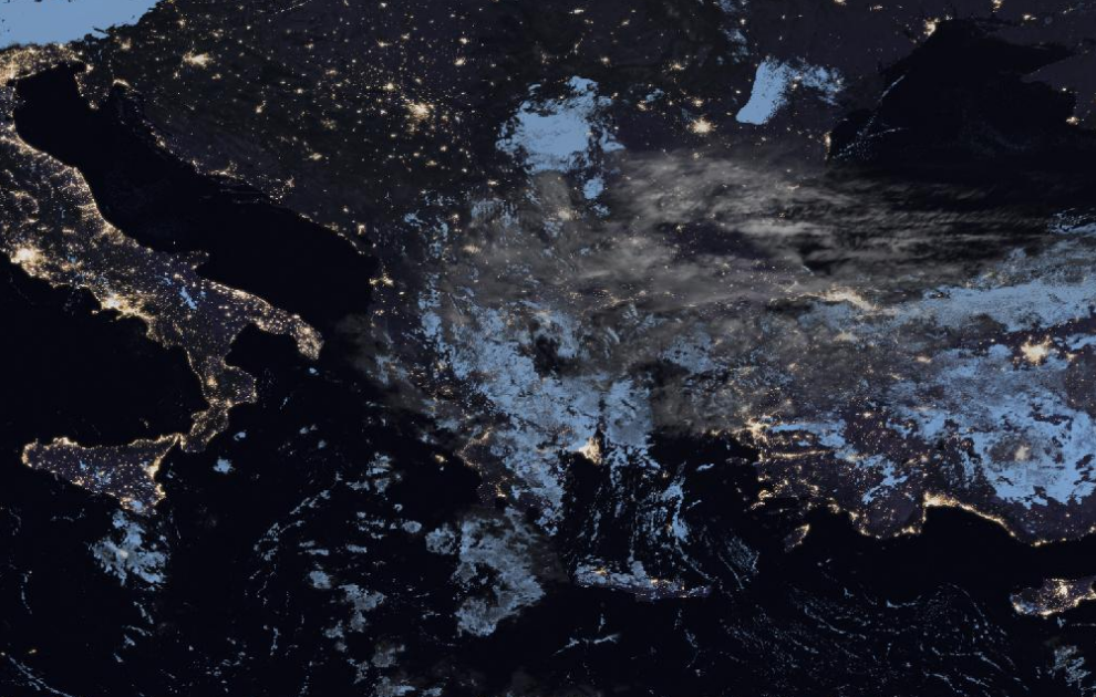 Τελευταία δορυφορική εικόνα νεφοκάλυψης
