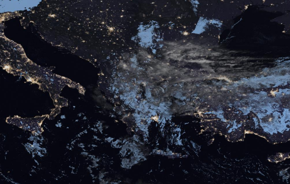 Τελευταία δορυφορική εικόνα νεφοκάλυψης