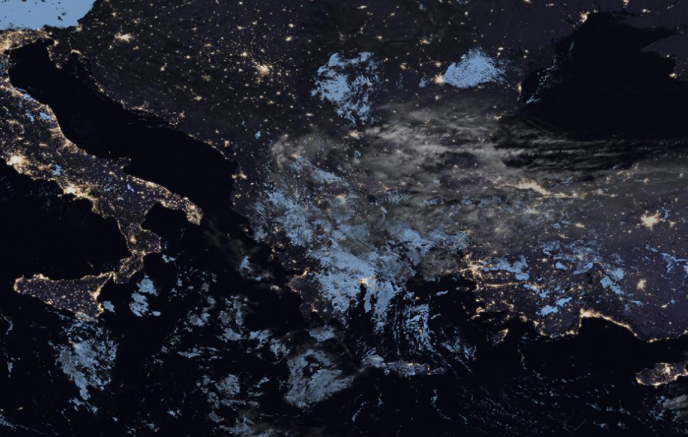 Τελευταία δορυφορική εικόνα νεφοκάλυψης
