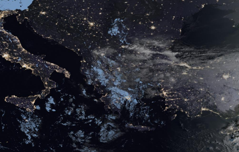 Τελευταία δορυφορική εικόνα νεφοκάλυψης