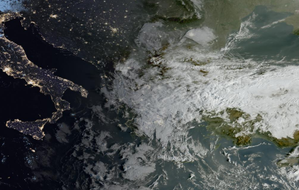 Τελευταία δορυφορική εικόνα νεφοκάλυψης
