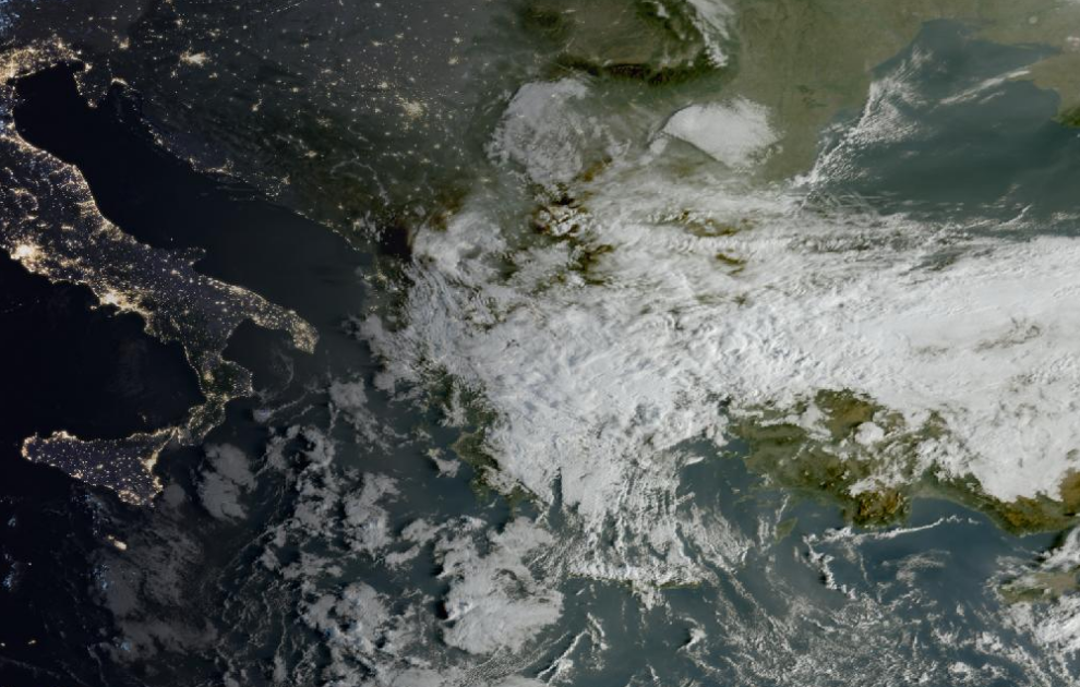 Τελευταία δορυφορική εικόνα νεφοκάλυψης