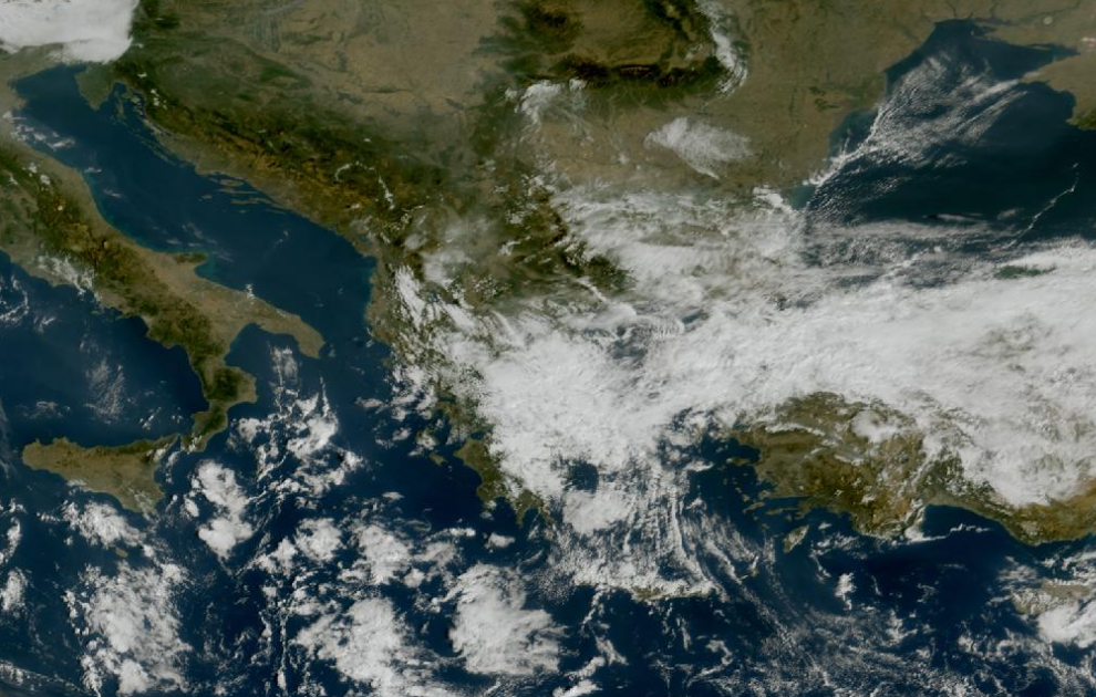 Τελευταία δορυφορική εικόνα νεφοκάλυψης