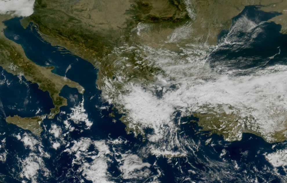 Τελευταία δορυφορική εικόνα νεφοκάλυψης