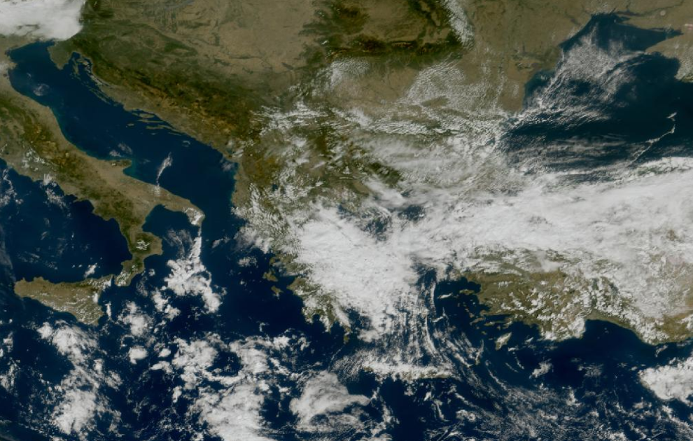 Τελευταία δορυφορική εικόνα νεφοκάλυψης