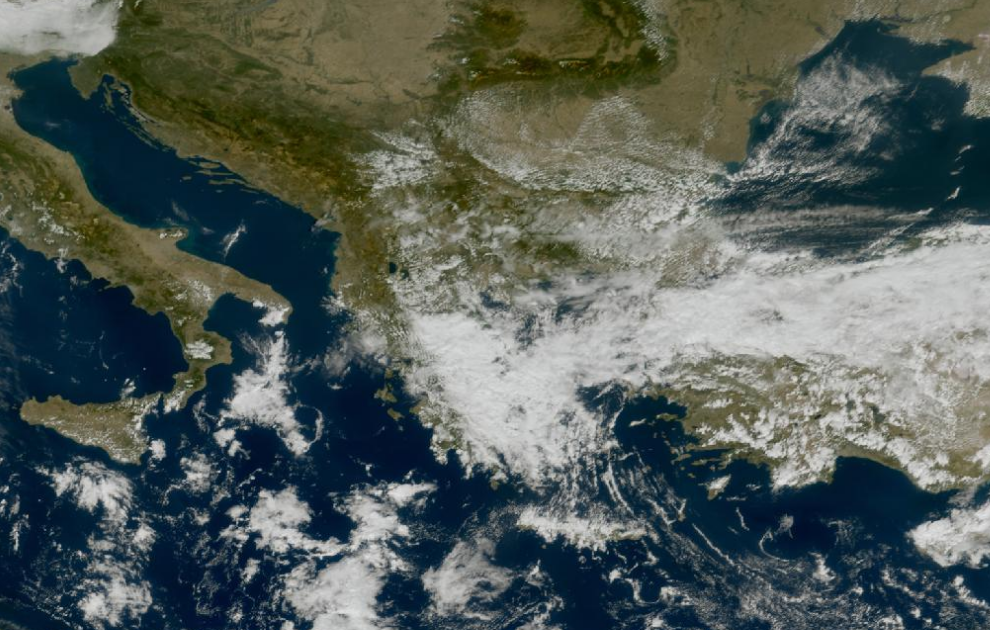 Τελευταία δορυφορική εικόνα νεφοκάλυψης