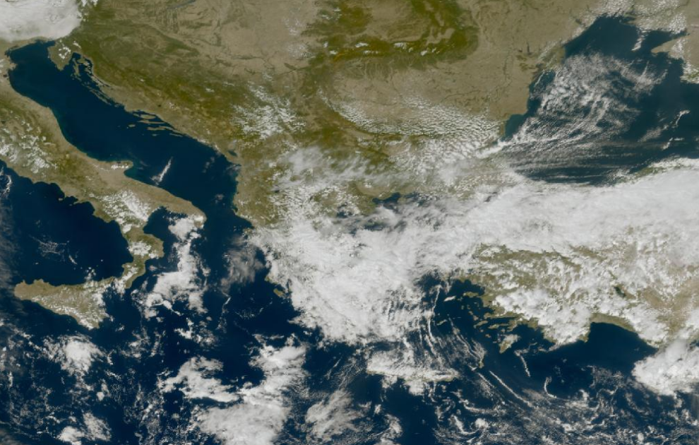 Τελευταία δορυφορική εικόνα νεφοκάλυψης
