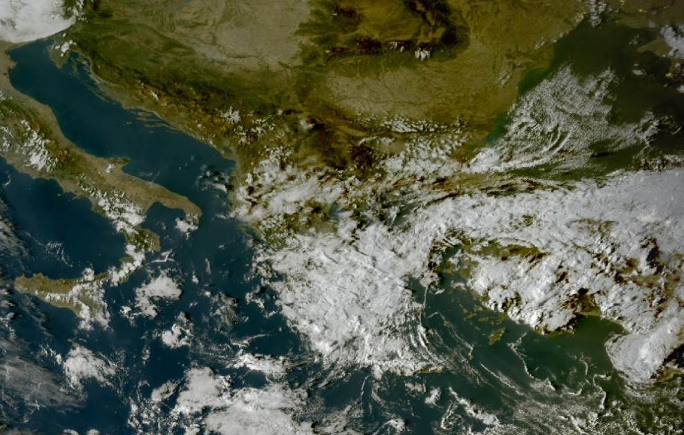 Τελευταία δορυφορική εικόνα νεφοκάλυψης