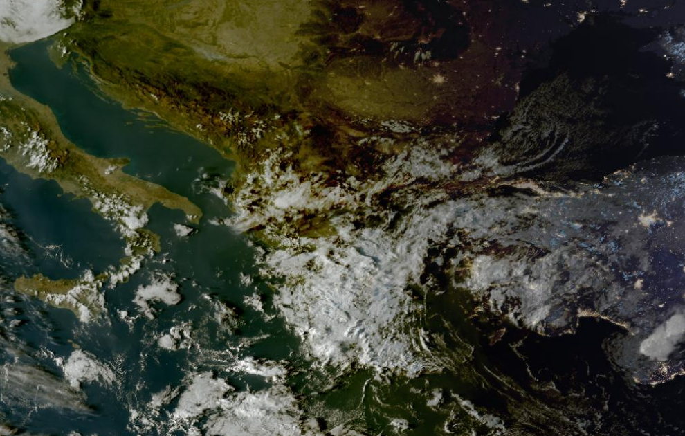 Τελευταία δορυφορική εικόνα νεφοκάλυψης