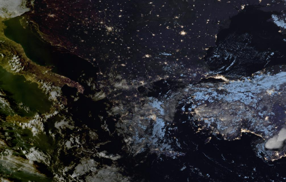 Τελευταία δορυφορική εικόνα νεφοκάλυψης