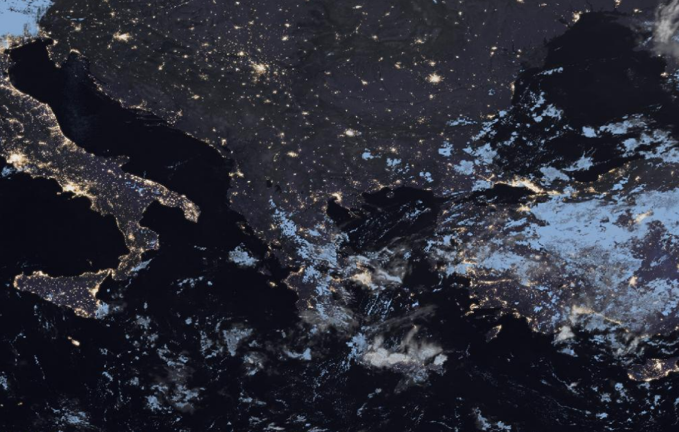 Τελευταία δορυφορική εικόνα νεφοκάλυψης