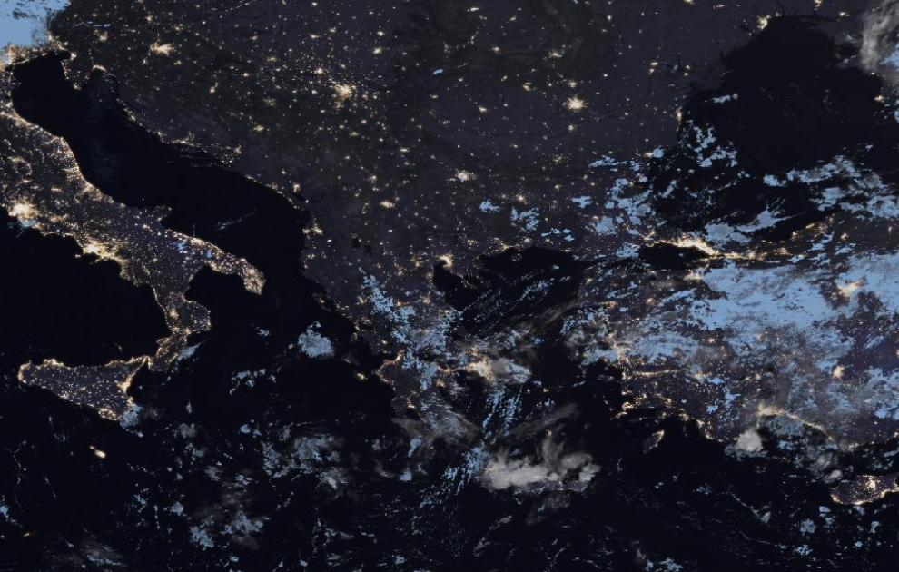 Τελευταία δορυφορική εικόνα νεφοκάλυψης