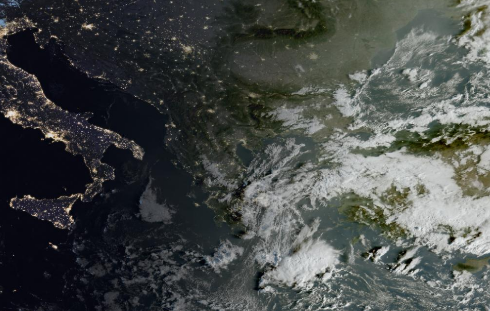 Τελευταία δορυφορική εικόνα νεφοκάλυψης