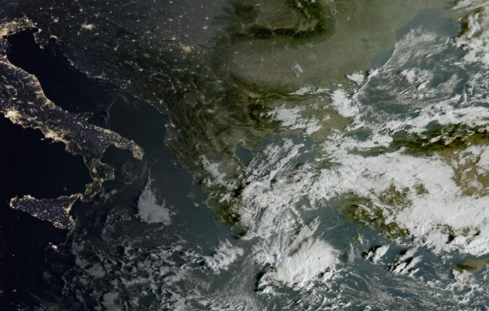 Τελευταία δορυφορική εικόνα νεφοκάλυψης