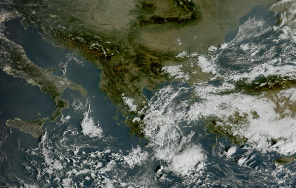 Τελευταία δορυφορική εικόνα νεφοκάλυψης