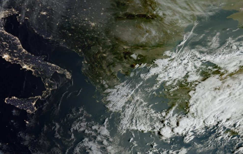 Τελευταία δορυφορική εικόνα νεφοκάλυψης