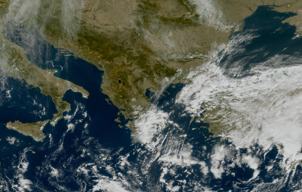 Τελευταία δορυφορική εικόνα νεφοκάλυψης