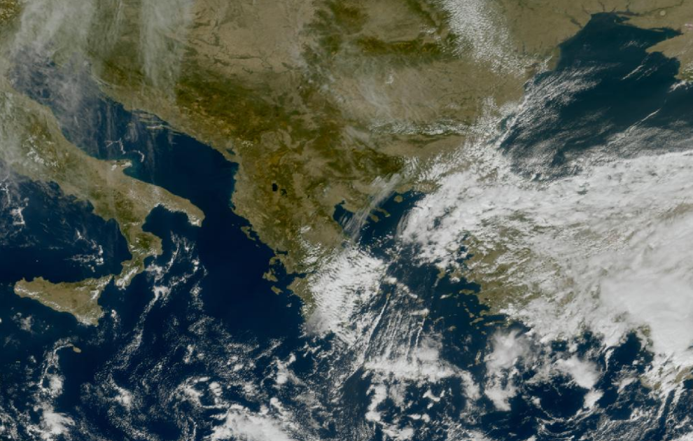 Τελευταία δορυφορική εικόνα νεφοκάλυψης