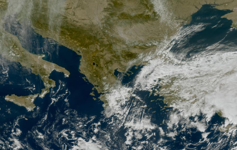 Τελευταία δορυφορική εικόνα νεφοκάλυψης