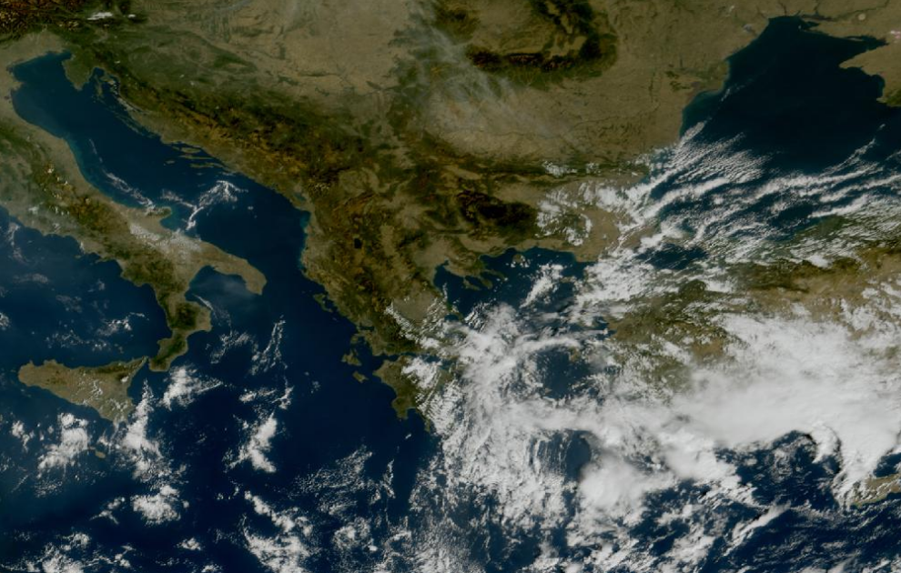 Τελευταία δορυφορική εικόνα νεφοκάλυψης