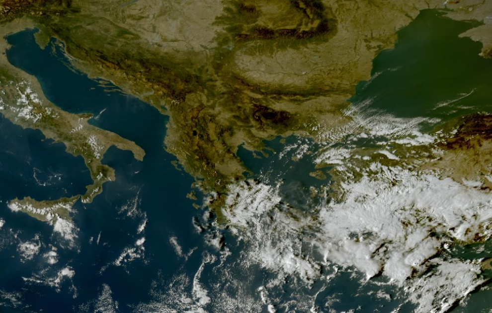 Τελευταία δορυφορική εικόνα νεφοκάλυψης