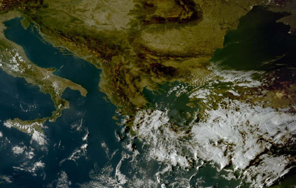 Τελευταία δορυφορική εικόνα νεφοκάλυψης