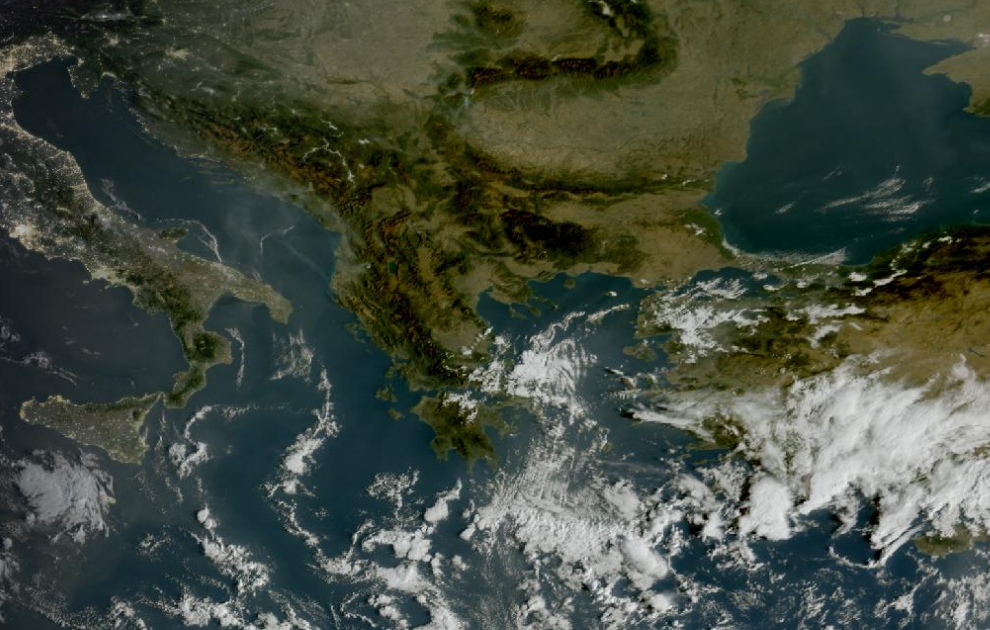 Τελευταία δορυφορική εικόνα νεφοκάλυψης