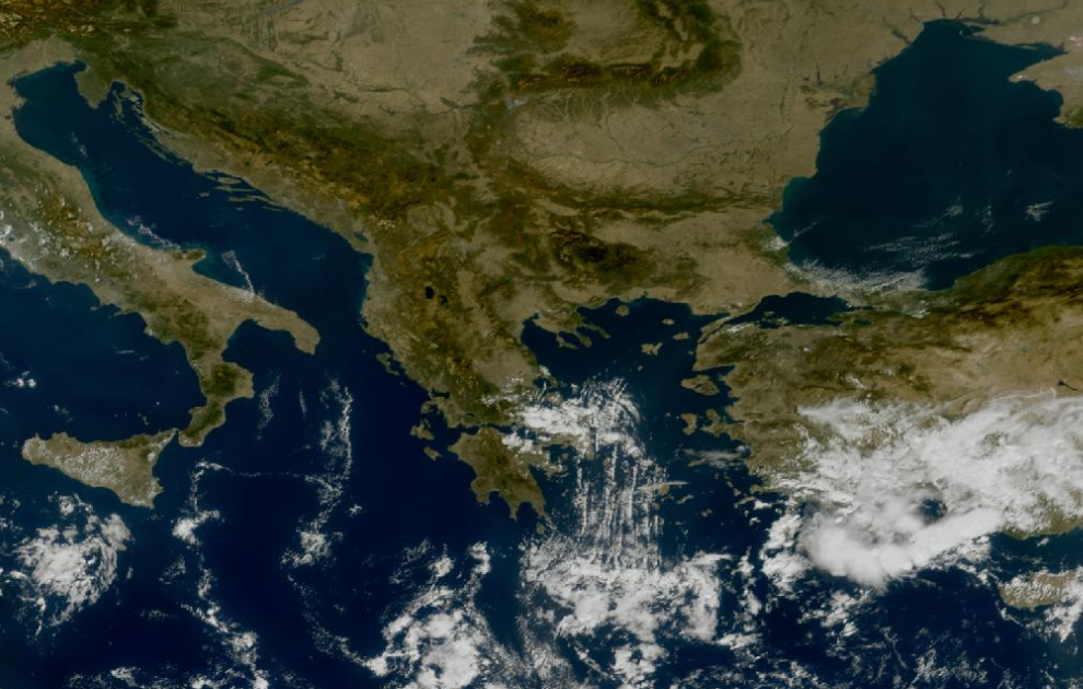 Τελευταία δορυφορική εικόνα νεφοκάλυψης
