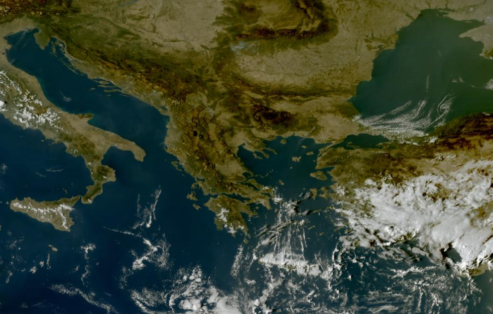 Τελευταία δορυφορική εικόνα νεφοκάλυψης