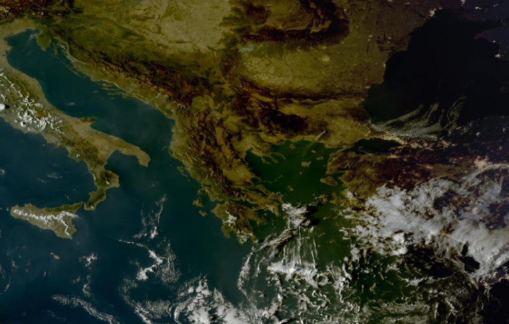 Τελευταία δορυφορική εικόνα νεφοκάλυψης
