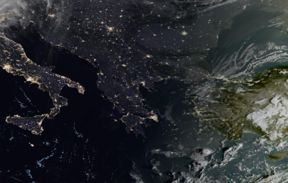 Τελευταία δορυφορική εικόνα νεφοκάλυψης