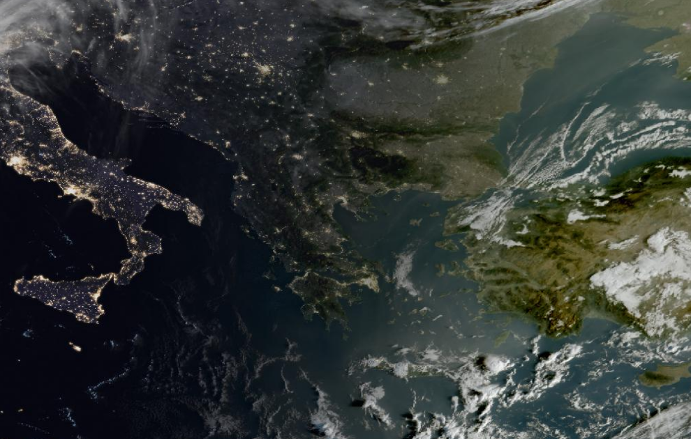Τελευταία δορυφορική εικόνα νεφοκάλυψης