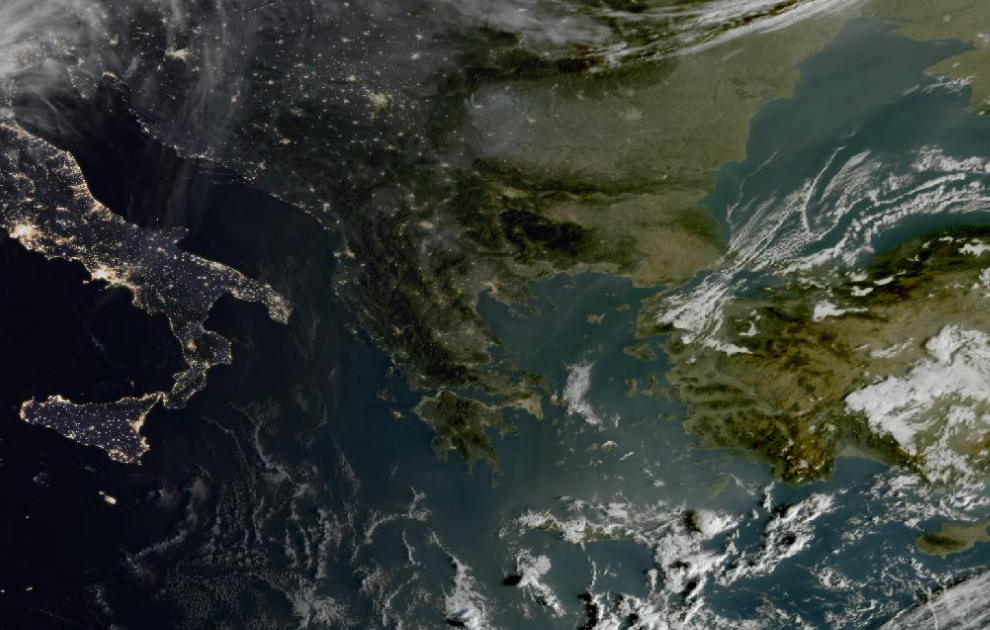 Τελευταία δορυφορική εικόνα νεφοκάλυψης