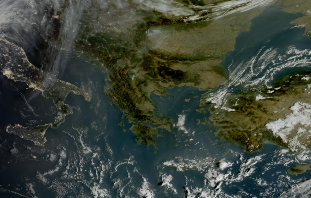 Τελευταία δορυφορική εικόνα νεφοκάλυψης