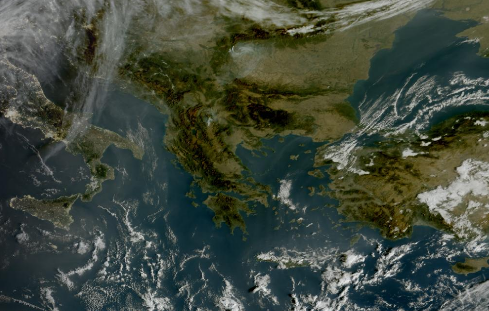 Τελευταία δορυφορική εικόνα νεφοκάλυψης
