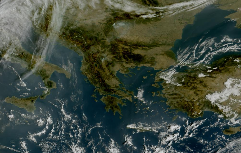 Τελευταία δορυφορική εικόνα νεφοκάλυψης