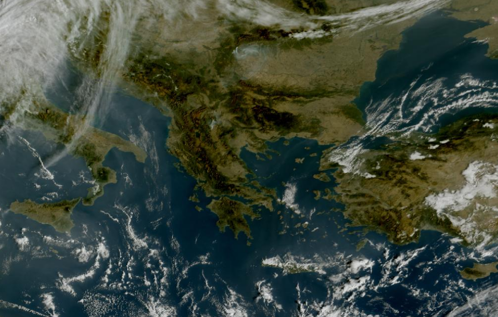 Τελευταία δορυφορική εικόνα νεφοκάλυψης