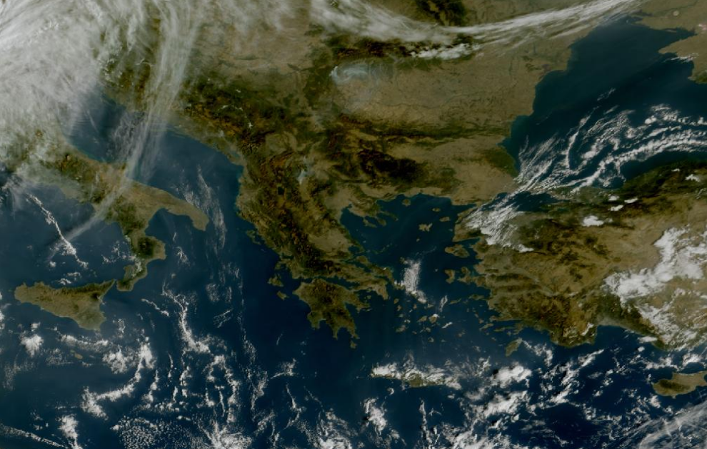 Τελευταία δορυφορική εικόνα νεφοκάλυψης