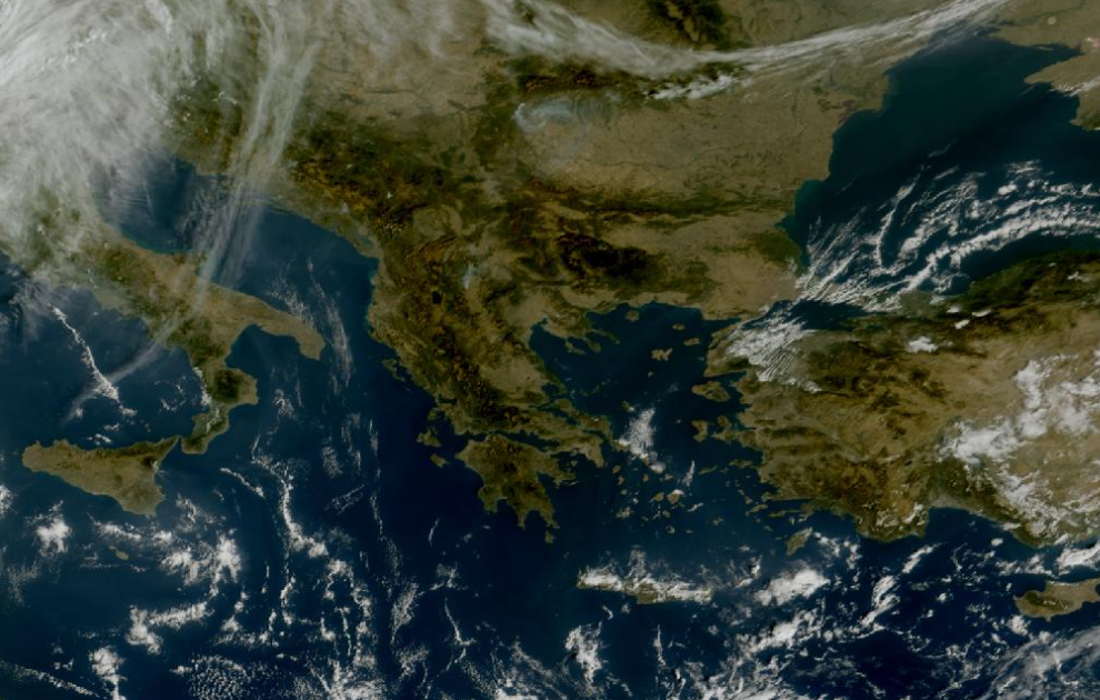 Τελευταία δορυφορική εικόνα νεφοκάλυψης