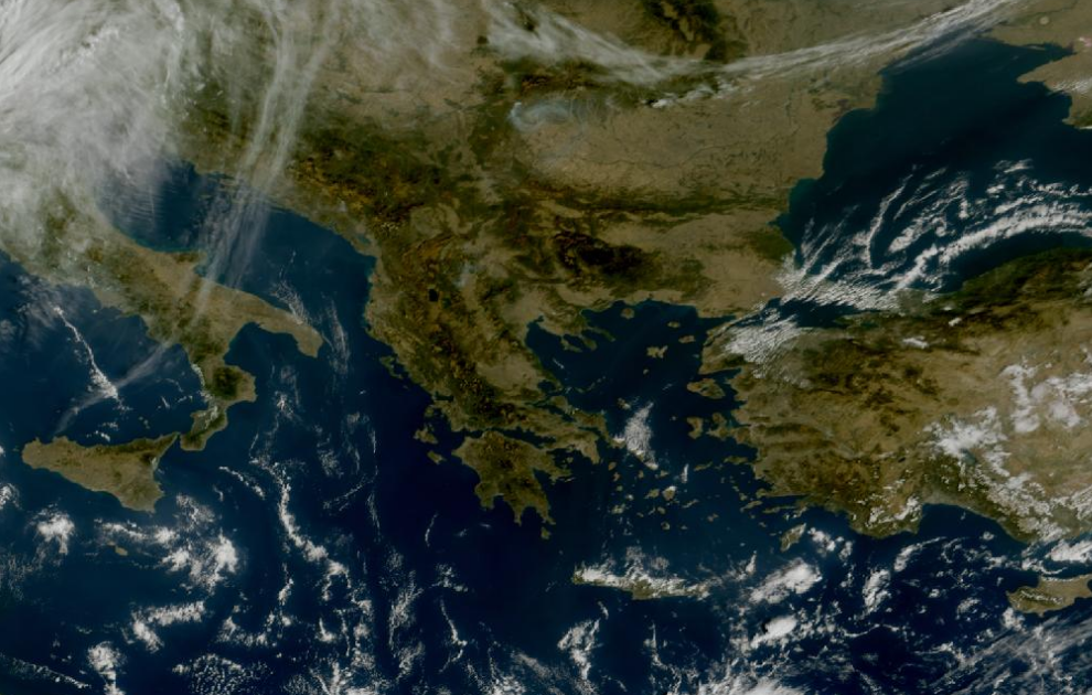 Τελευταία δορυφορική εικόνα νεφοκάλυψης