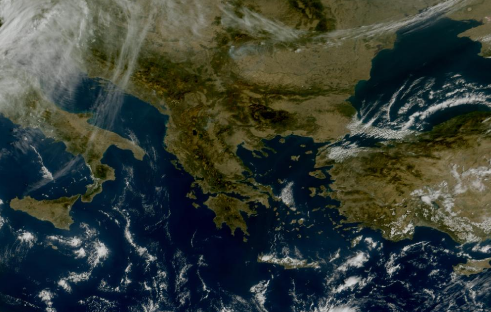 Τελευταία δορυφορική εικόνα νεφοκάλυψης